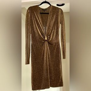 ICONIC Tom Ford for Gucci Sheer Gold Shimmer Dress w/Dragon Ornament F/W 2000